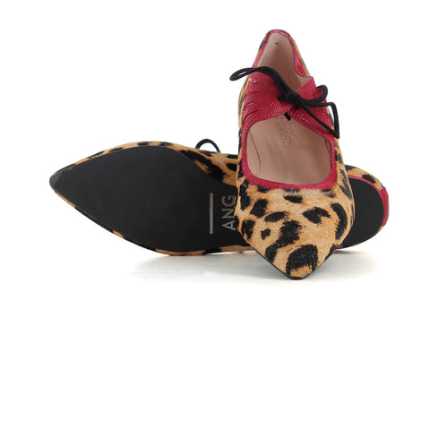 Zapato Natural/red Pop