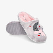 Zapatilla Gris Perla/rosa