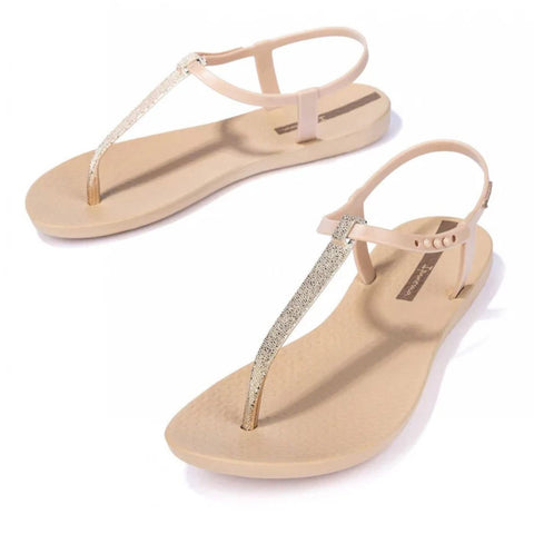 Sandalia Beige/gold