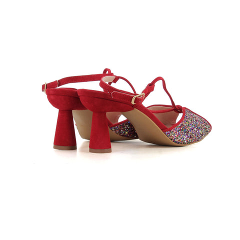 Sandalia Multi/rojo