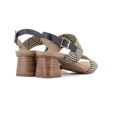 Sandalia Negro/beige
