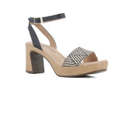Sandalia Negro/beige