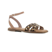 Sandalia Taupe/leopardo