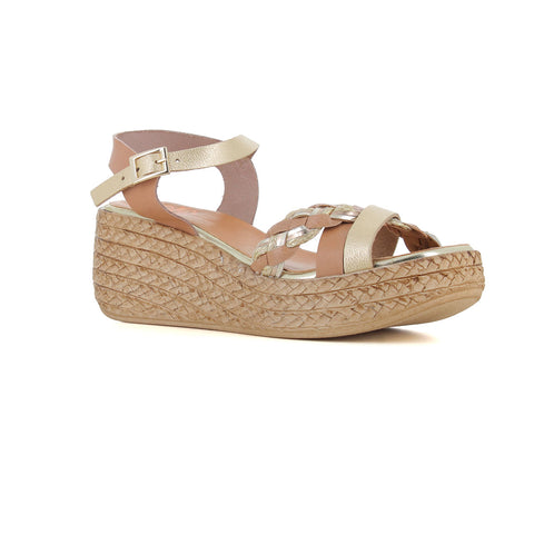 Sandalia Taupe/oro
