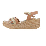 Sandalia Taupe/oro